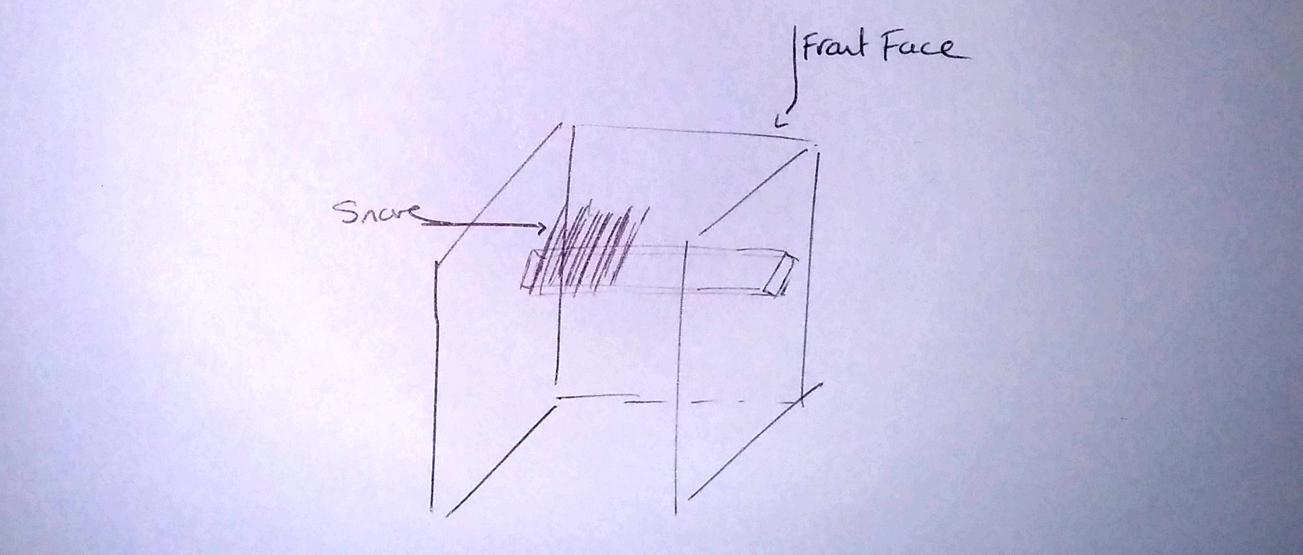 Cajón snare diagram